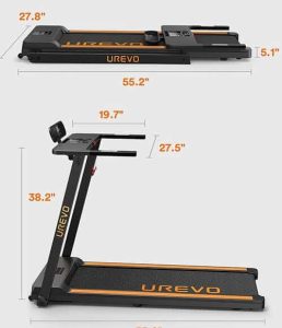 UREVO folding Treadmill with Laptop holder